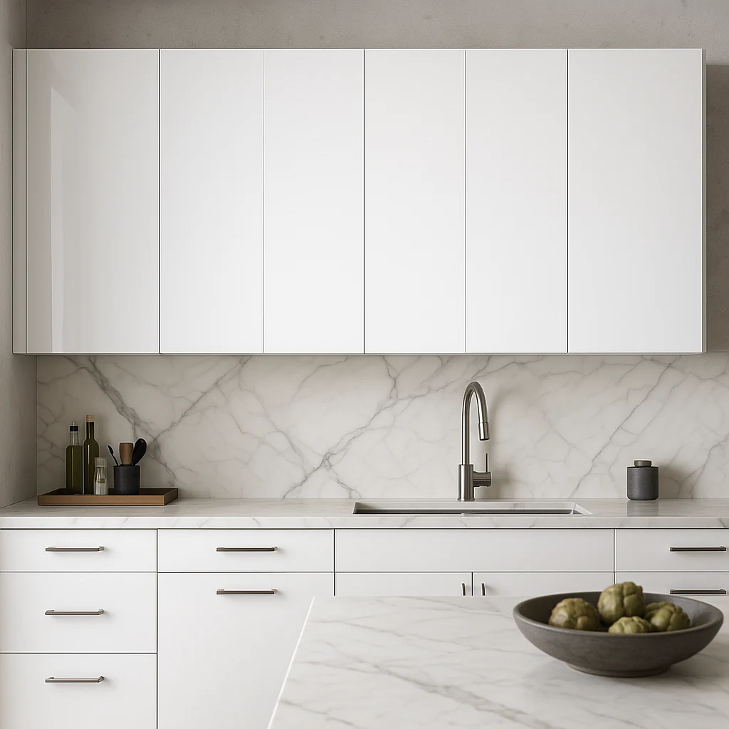 Cambridge Radiance Ready-to-Assemble Slab Wall Kitchen Cabinet in White Gloss, 36 in. - Image 2