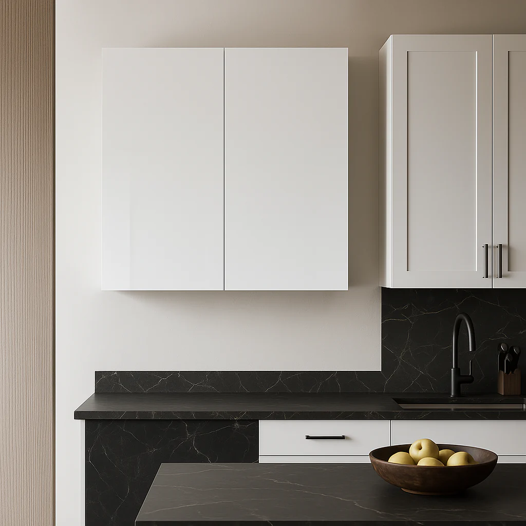 Cambridge Radiance Ready-to-Assemble Slab Wall Kitchen Cabinet in White Gloss, 36 in. - Image 3