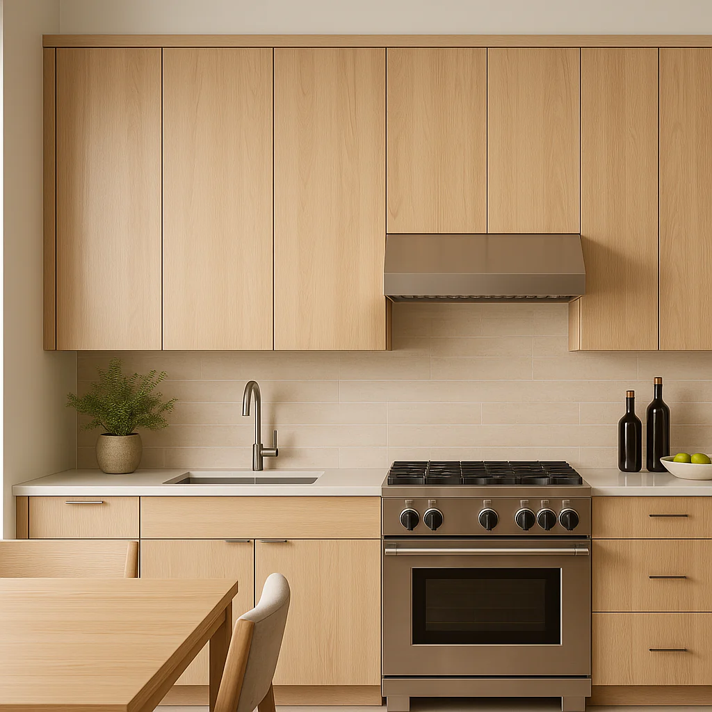 Cambridge Radiance Ready-to-Assemble Slab Wall Kitchen Cabinet, Light Oak, 18x12x30 in. - Image 4
