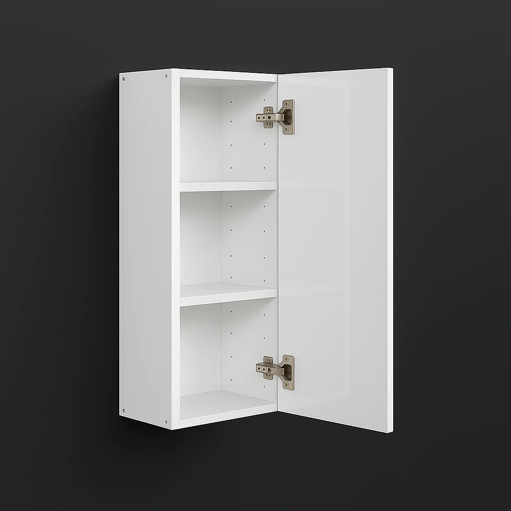 Cambridge Radiance Slab Wall Kitchen Cabinet in White Gloss - 18x12x30