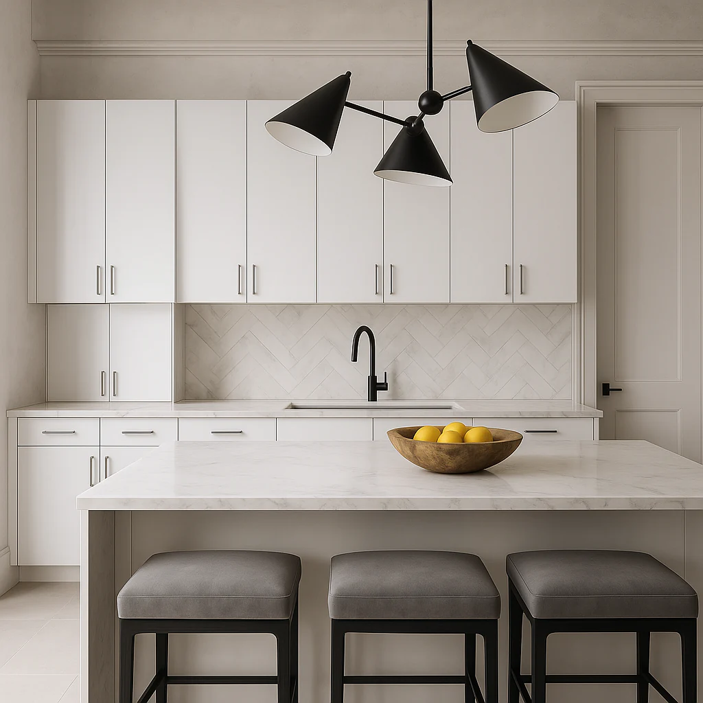 Cambridge Radiance Slab Wall Kitchen Cabinet in White Gloss - 18x12x30 - Image 3