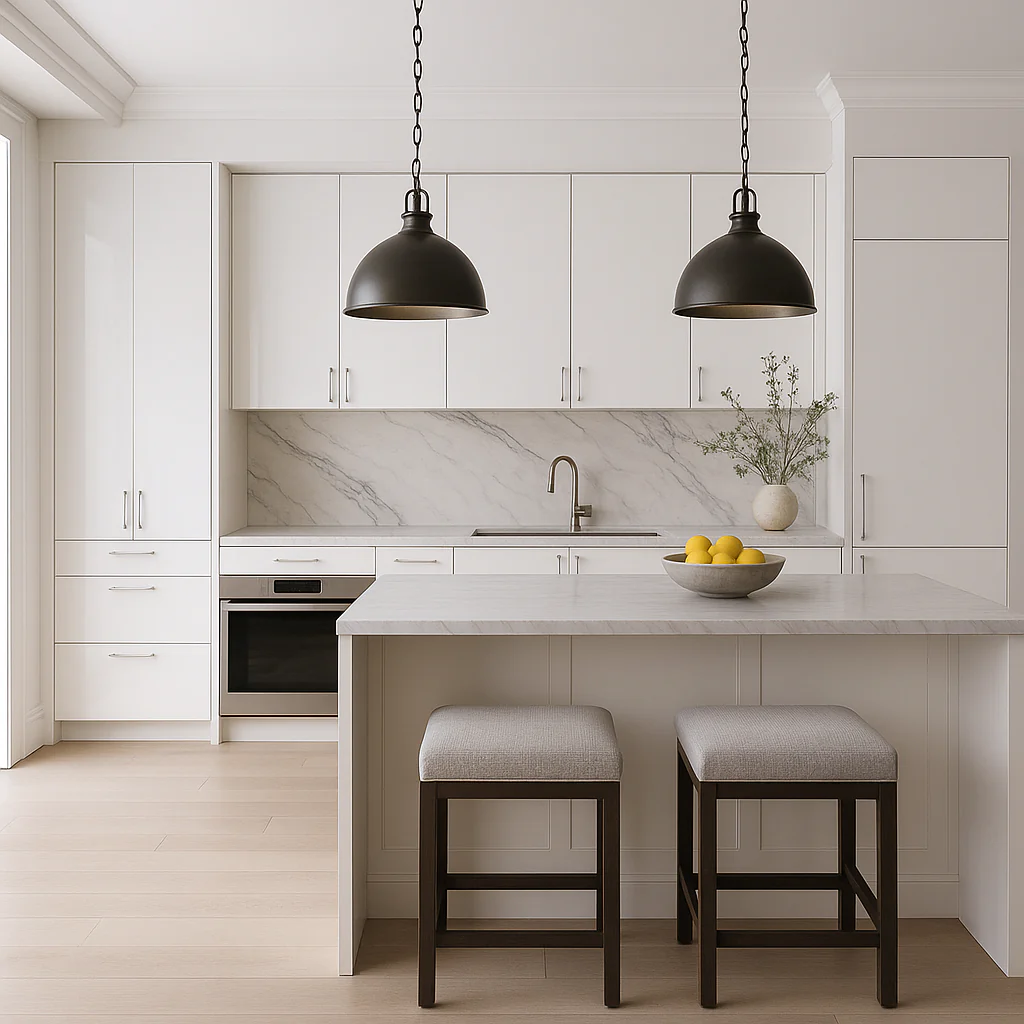 Cambridge Radiance Slab Wall Kitchen Cabinet in White Gloss - 18x12x30 - Image 4