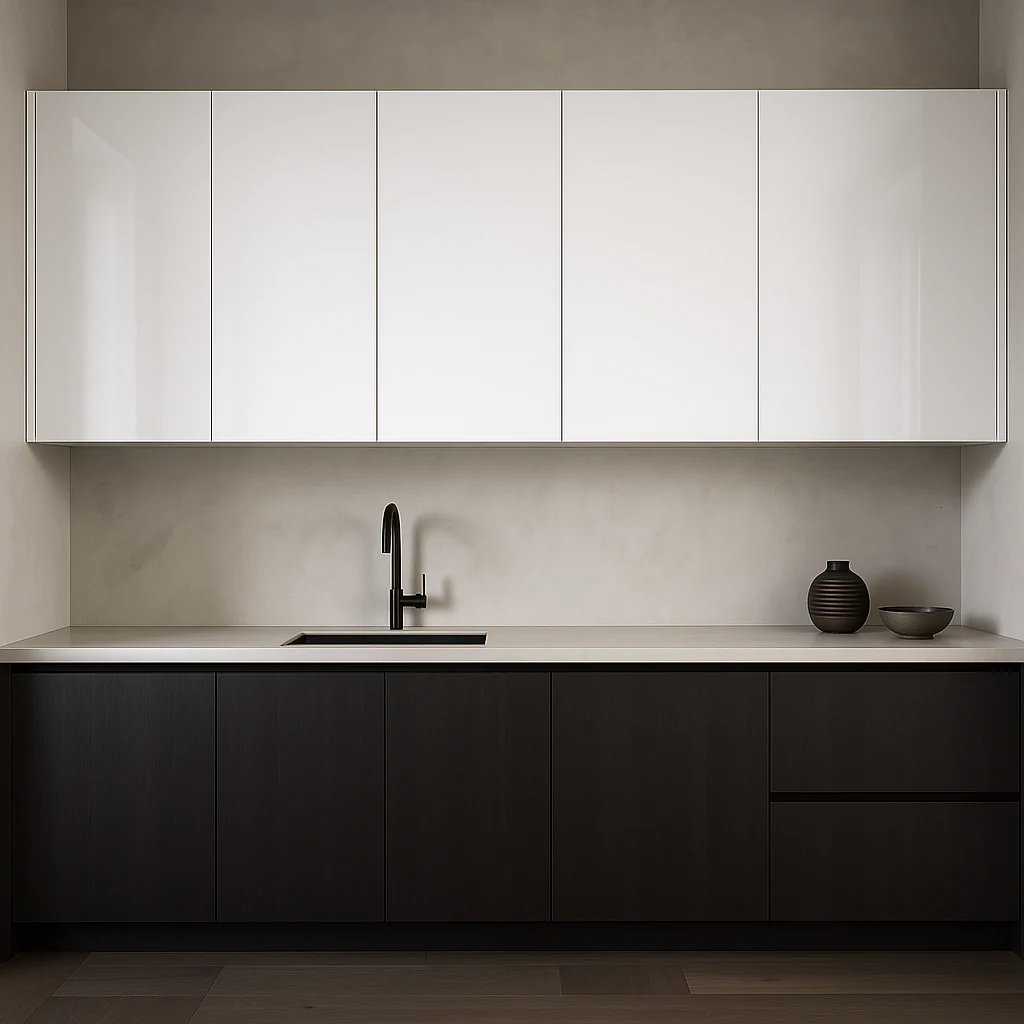 Cambridge Radiance White Gloss Slab Wall Kitchen Cabinet, 18x12x36 in. - Image 4