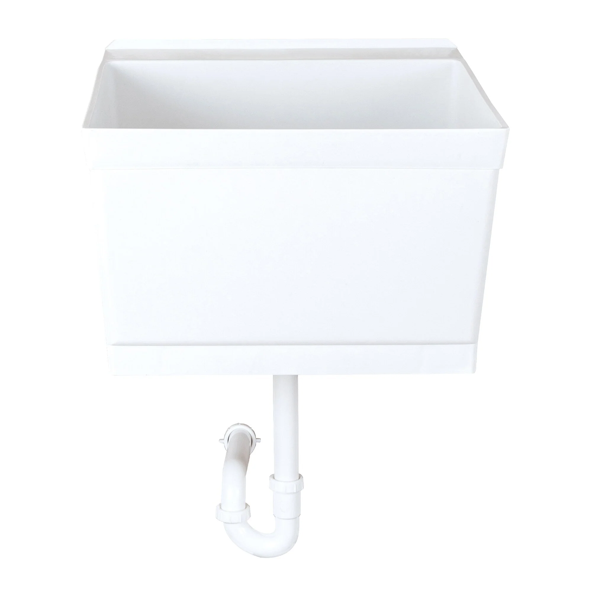 Cambridge Resources 23.5-in 1-Basin White Wall Mount Utility Tub with Drain - Image 6