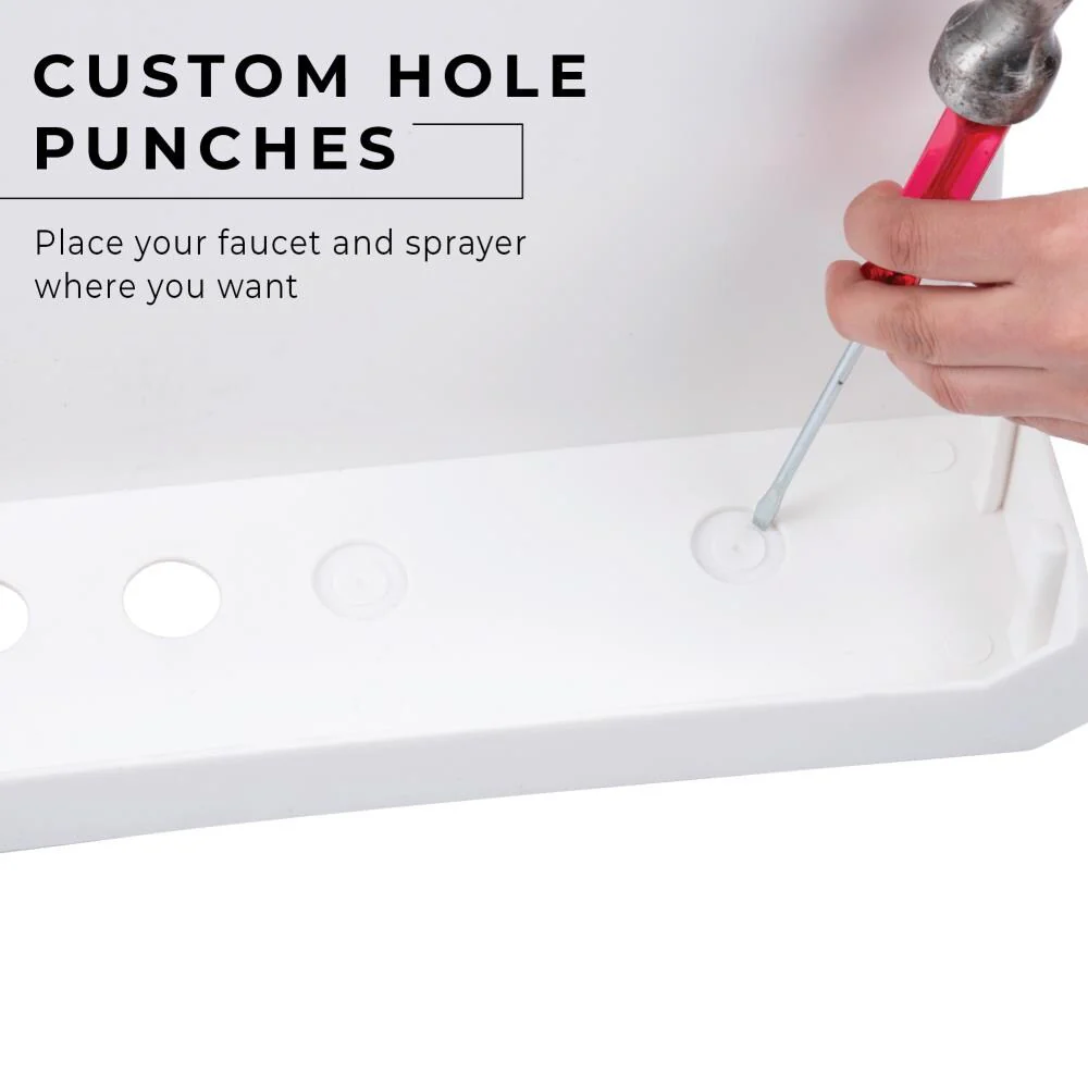 Cambridge Resources 23.5-in x 22.875-in 1-Basin Utility Tub with Faucet and Drain - Image 8