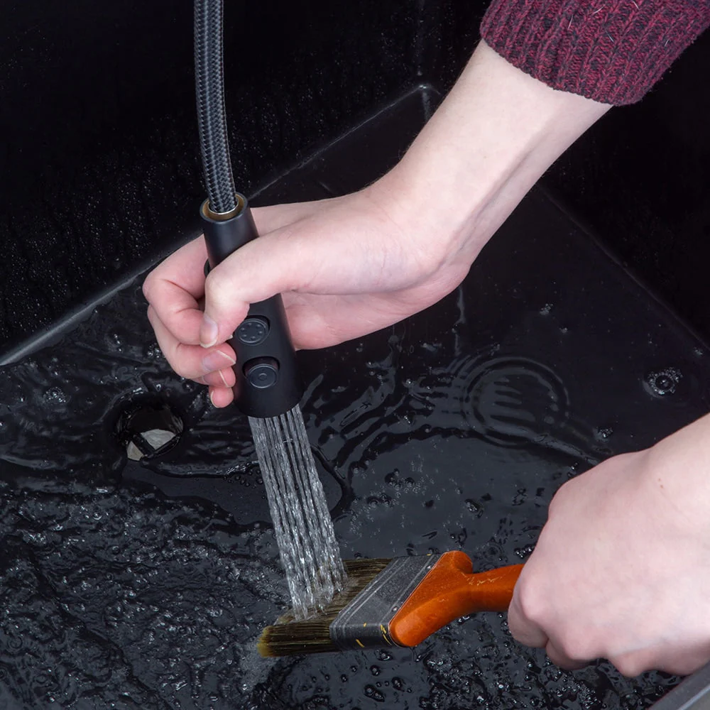 Cambridge Resources Freestanding Black Utility Tub with Faucet - Image 11
