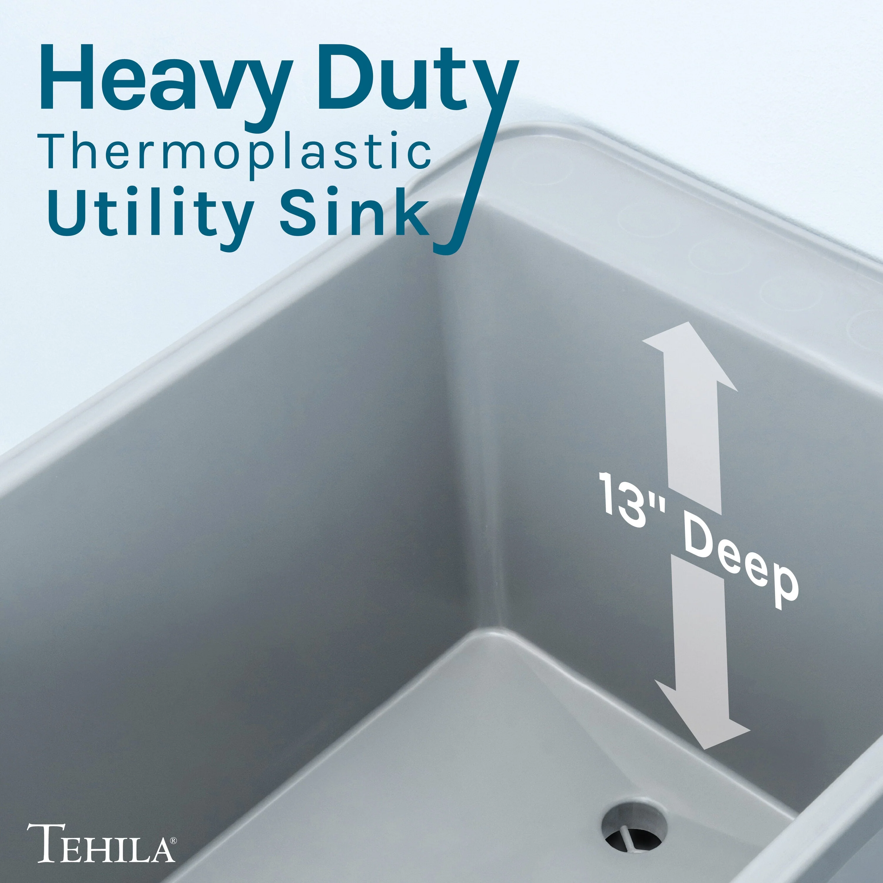 Cambridge Resources 17.75-in Freestanding Utility Tub with Drain & Faucet - Image 2