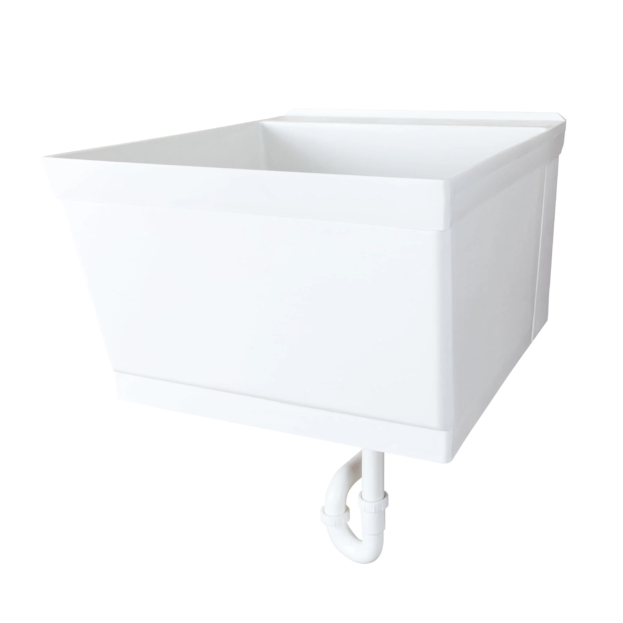 Cambridge Resources White Wall Mount Utility Tub - 23.5 x 22.875 Inch