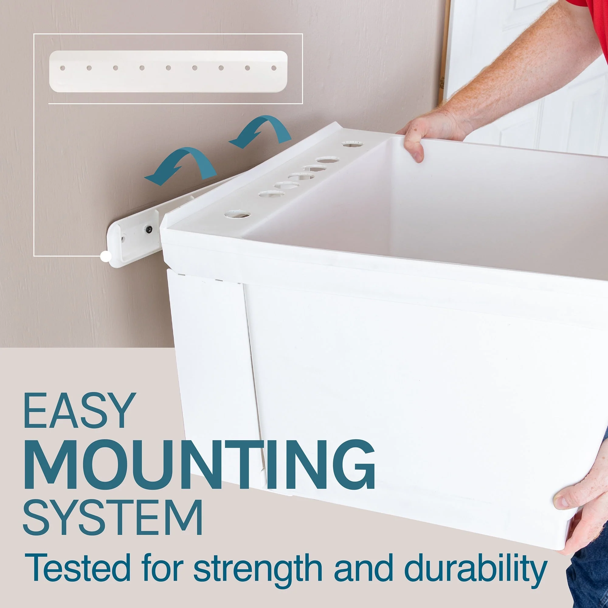 Cambridge Resources White Wall Mount Utility Tub - 23.5 x 22.875 Inch - Image 5