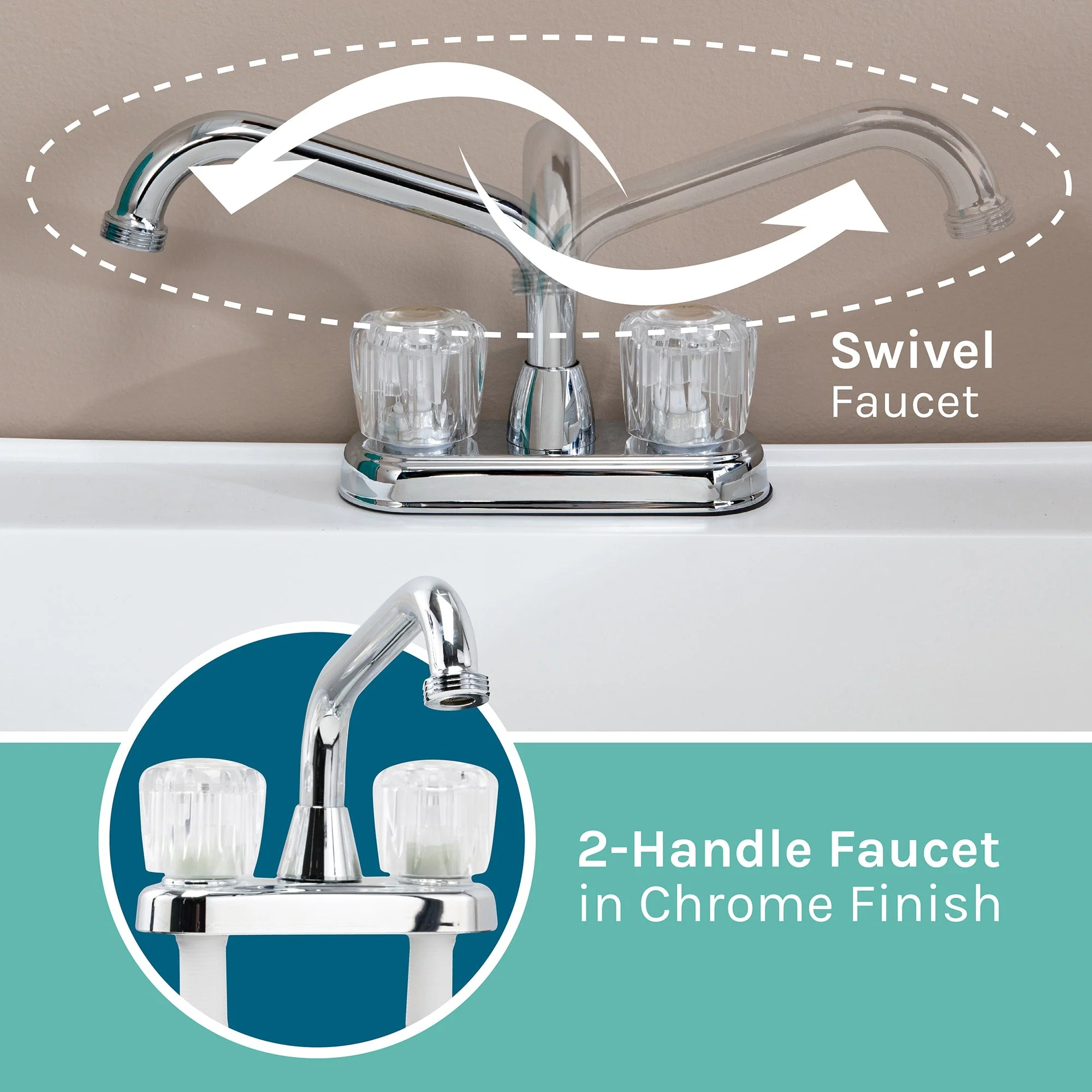 Cambridge Resources White 1-Basin Utility Tub with Drain and Faucet - Image 2