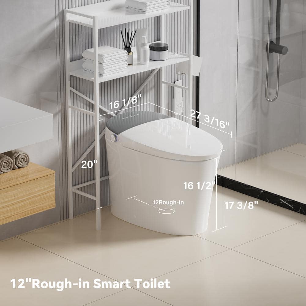 CANEST Elongated Electric Bidet Toilet with Auto Features - Dual Flush - Image 3