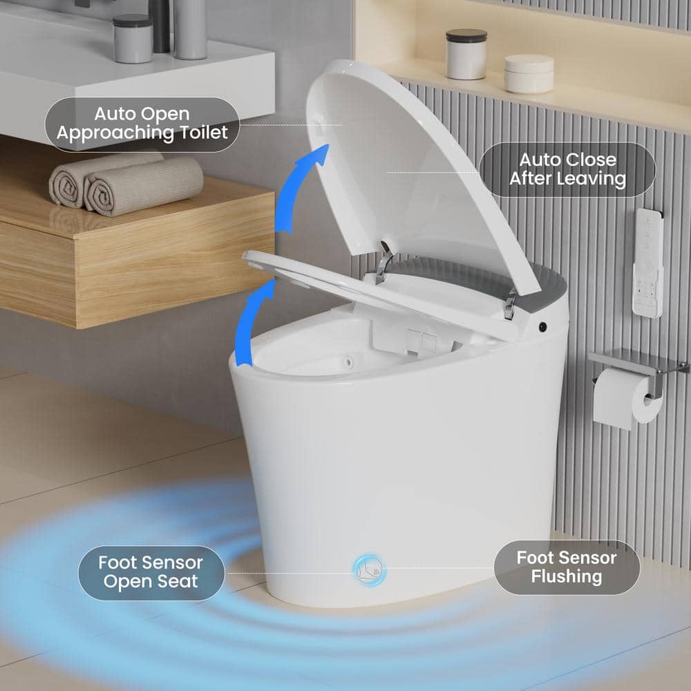 CANEST Elongated Electric Bidet Toilet with Auto Features - Dual Flush - Image 8