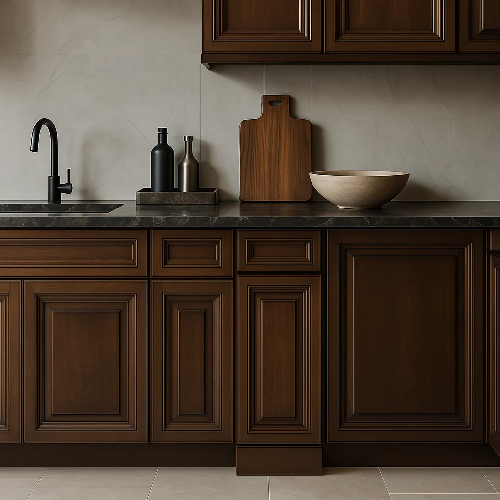CASAINC 12" Dark Caramel Kitchen Base Cabinet with Drawer - Image 3