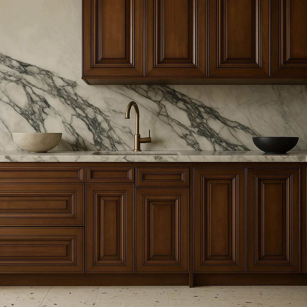 CASAINC 12" Dark Caramel Kitchen Base Cabinet with Drawer - Image 4