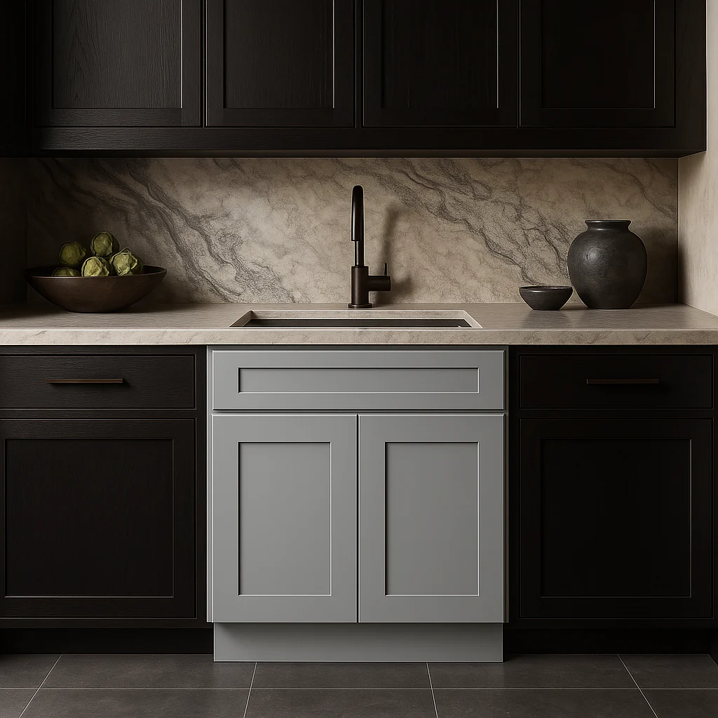 CASAINC 30" Dove Grey Kitchen Cabinet with Drawer - Durable Plywood Construction - Image 3