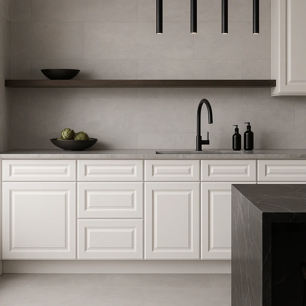 CASAINC 36" Glacier White Kitchen Base Cabinet with 2 Drawers - Image 3