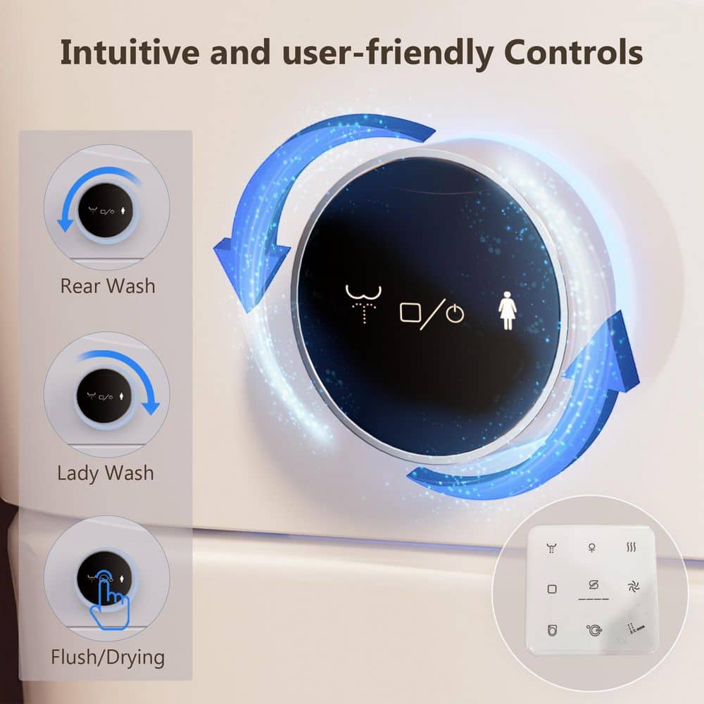 CASAINC Electric Smart Bidet Toilet with Auto Flushing and Antibacterial Seat - Image 10