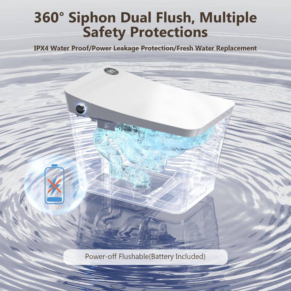 CASAINC Electric Smart Bidet Toilet with Auto Flushing and Antibacterial Seat - Image 6