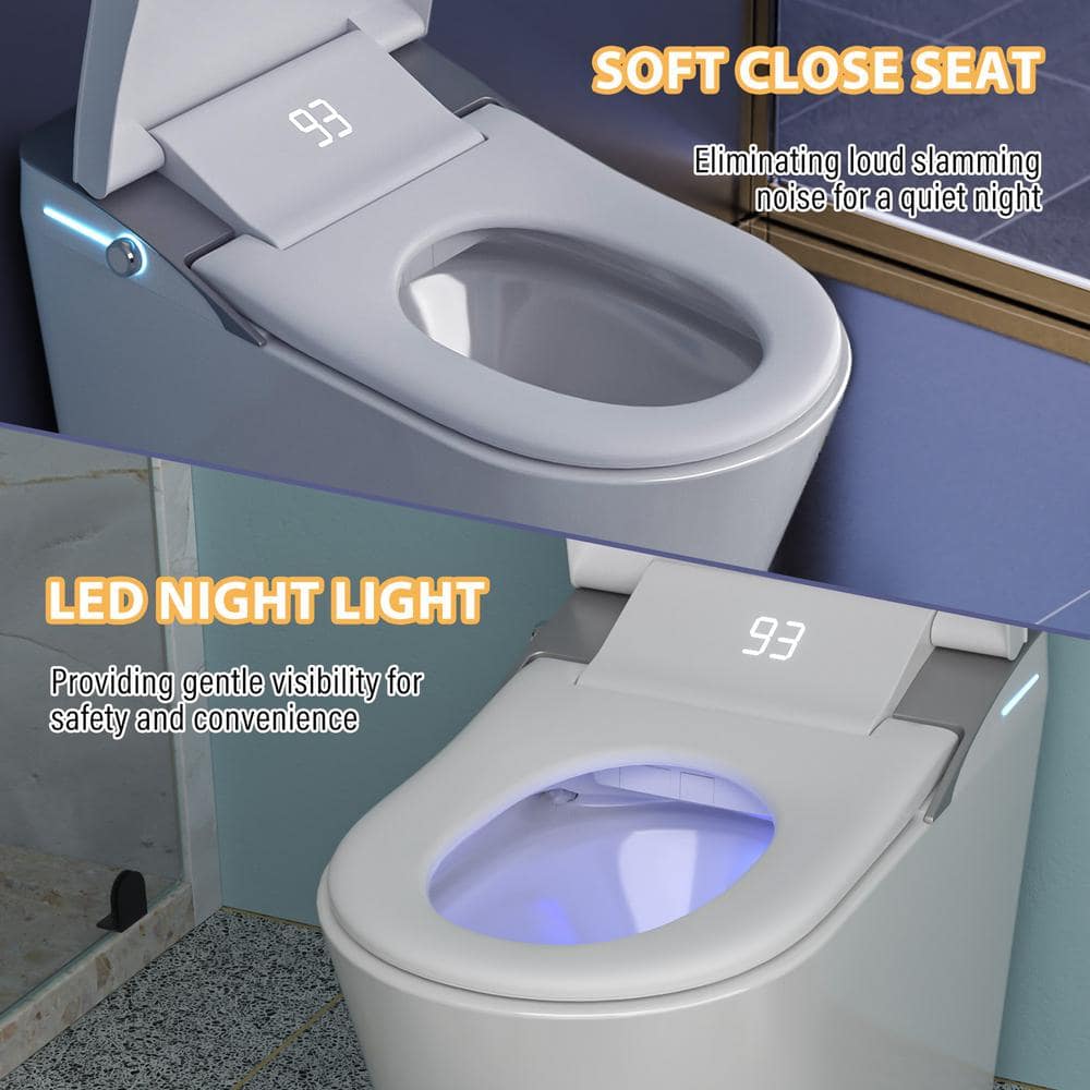 CASAINC Elongated Smart Bidet Toilet with Auto Flushing and UV Sterilization - Image 8