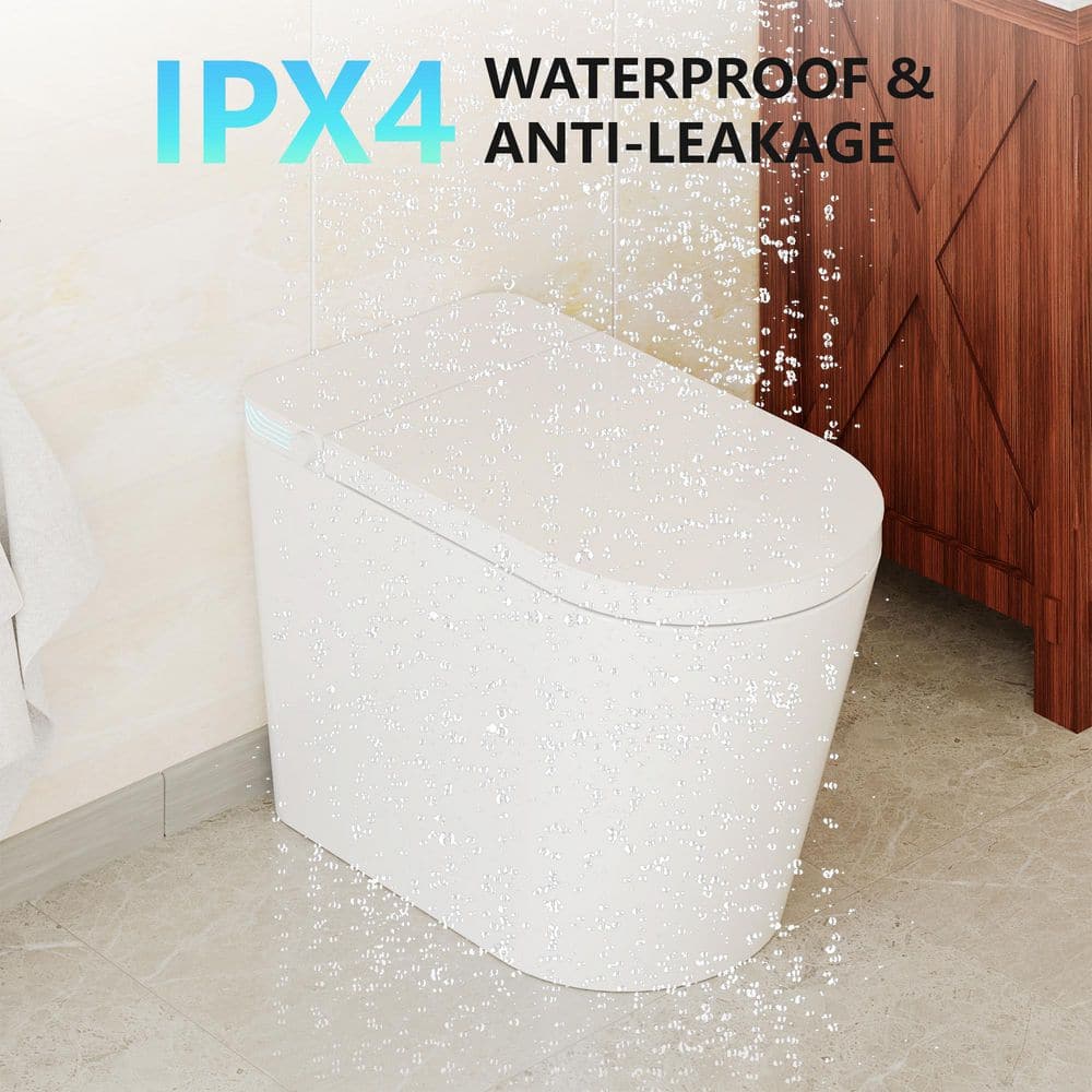 CASAINC Elongated Tankless Smart Bidet Toilet with Voice Control & Nightlight - 1.28 GPF - Image 9