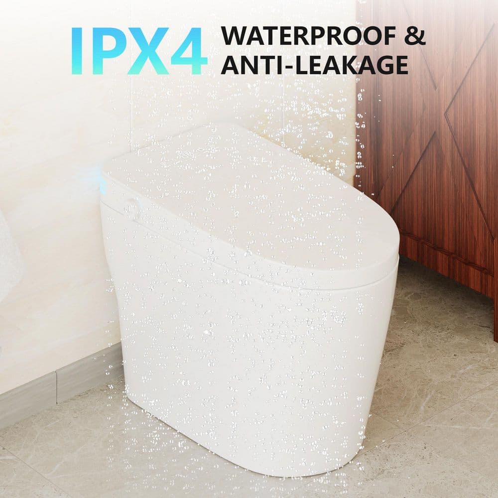 CASAINC Smart Elongated Tankless Bidet Toilet with Auto Open, Voice Control & Power-Off Flushing - Image 10