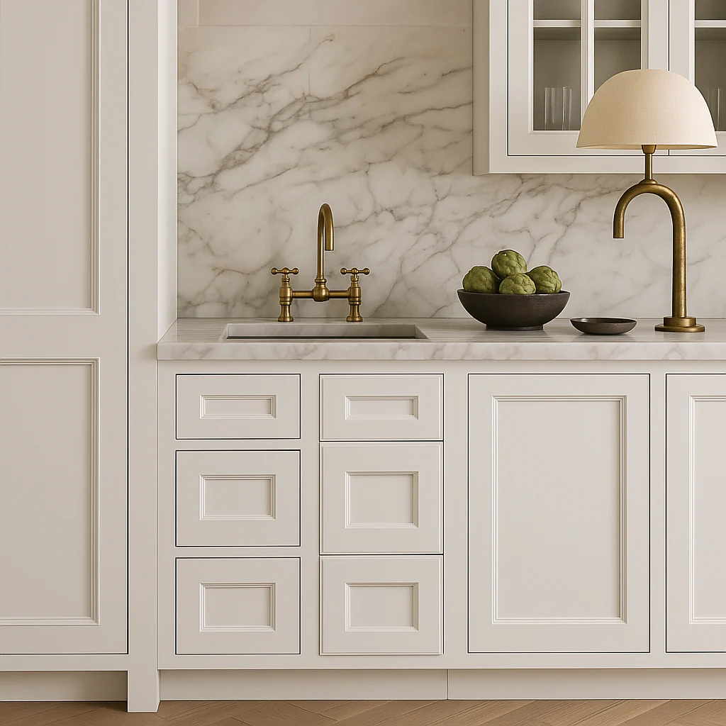 CASAINC White Shaker 3-Drawer Base Kitchen Cabinet, Ready to Assemble - Image 4