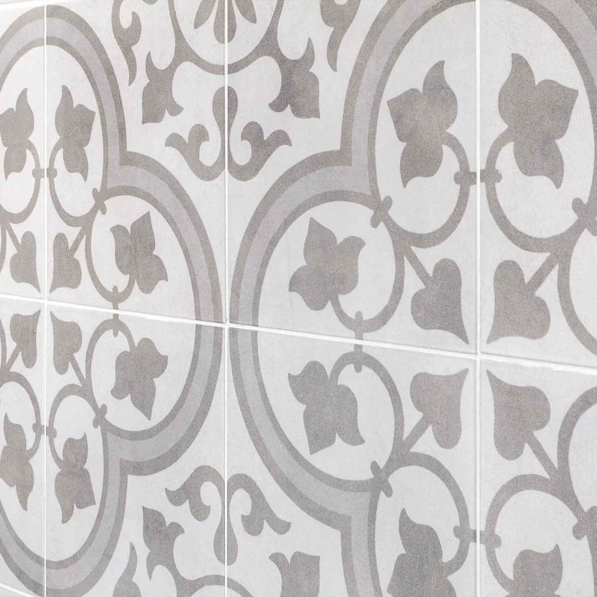Cascais Silver Ornate 9x9 Matte Porcelain Tile - Lux Tile - Image 6