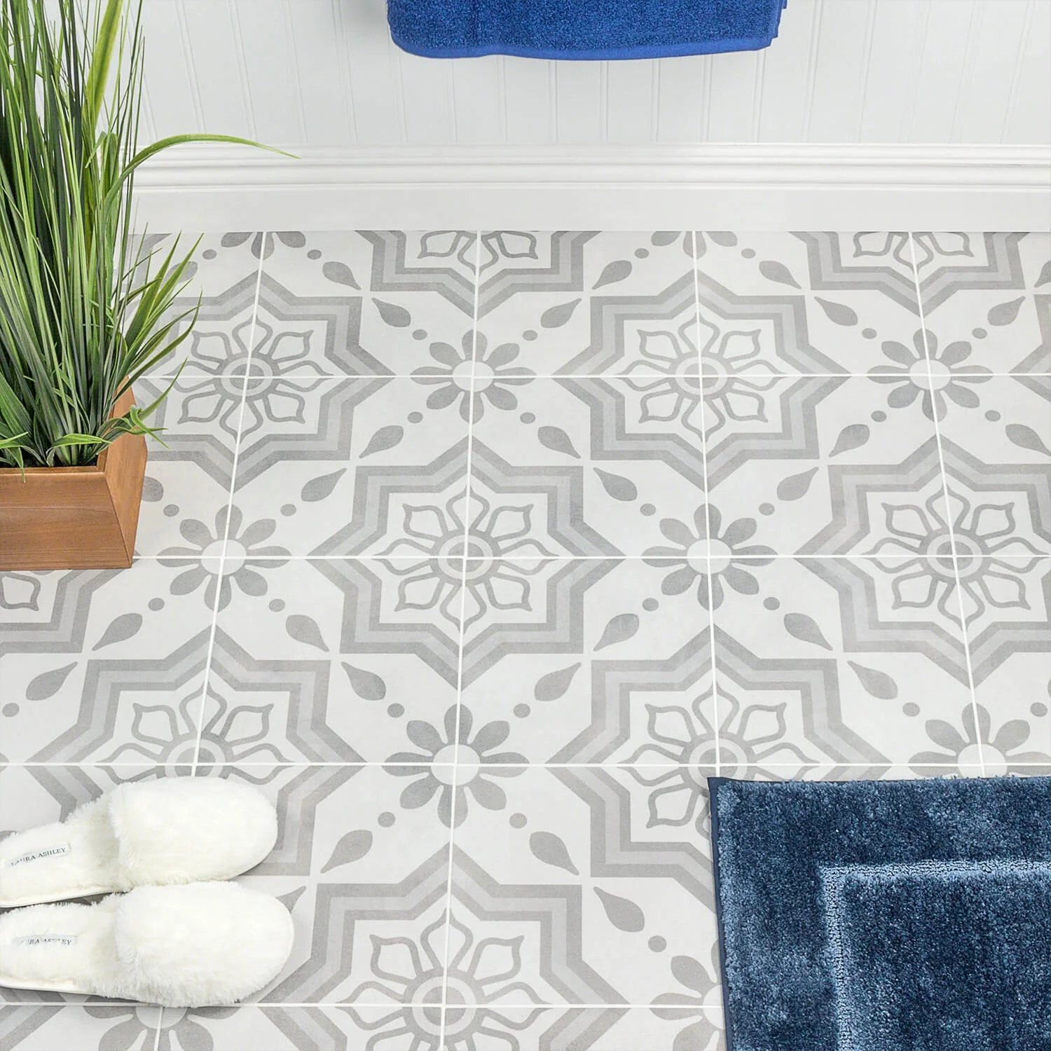Cascais Silver Sky 9x9 Matte Porcelain Tile - Lux Tile - Image 2