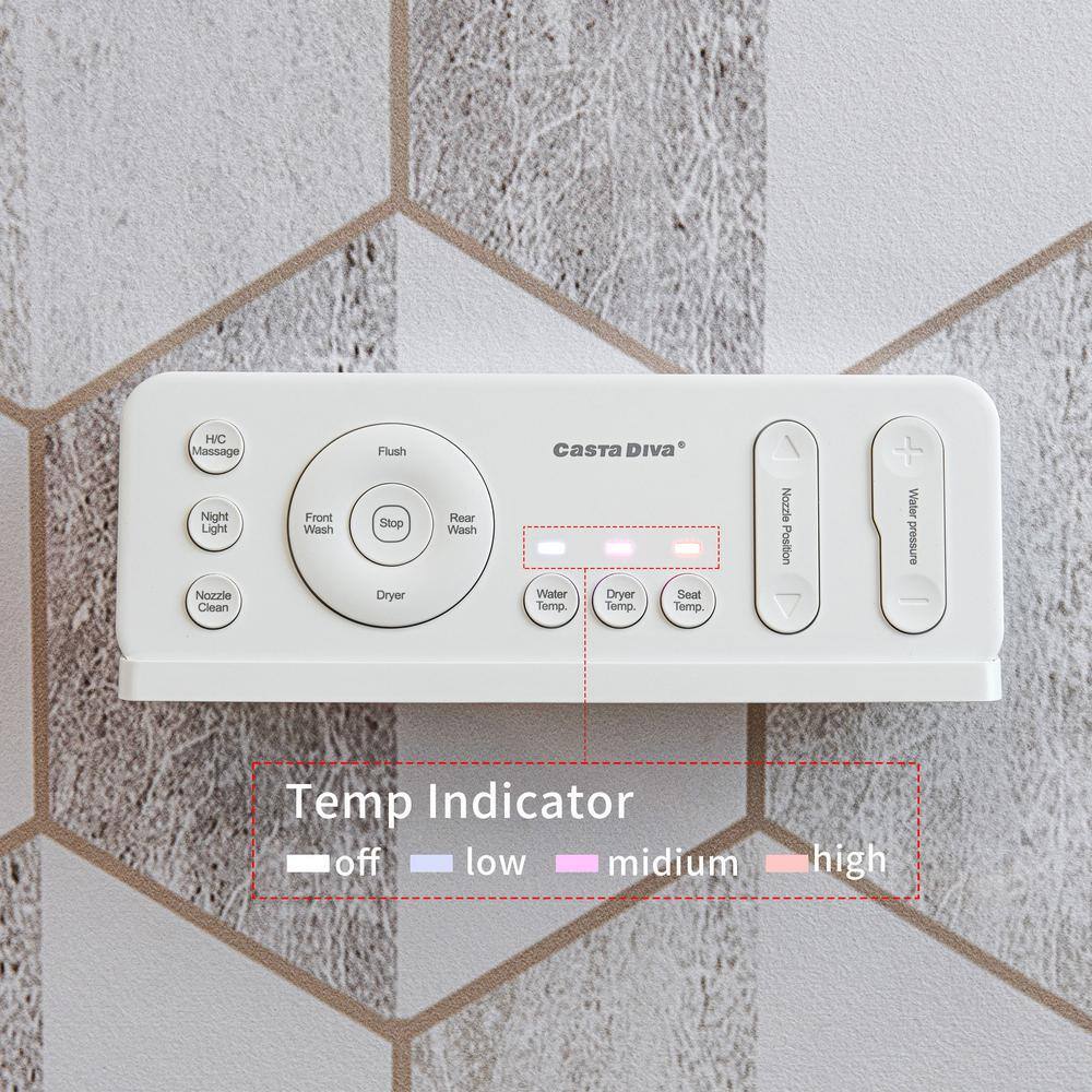 Casta Diva CD-Y070 Smart Tankless Bidet Toilet, Elongated, White, 1.28GPF - Image 7