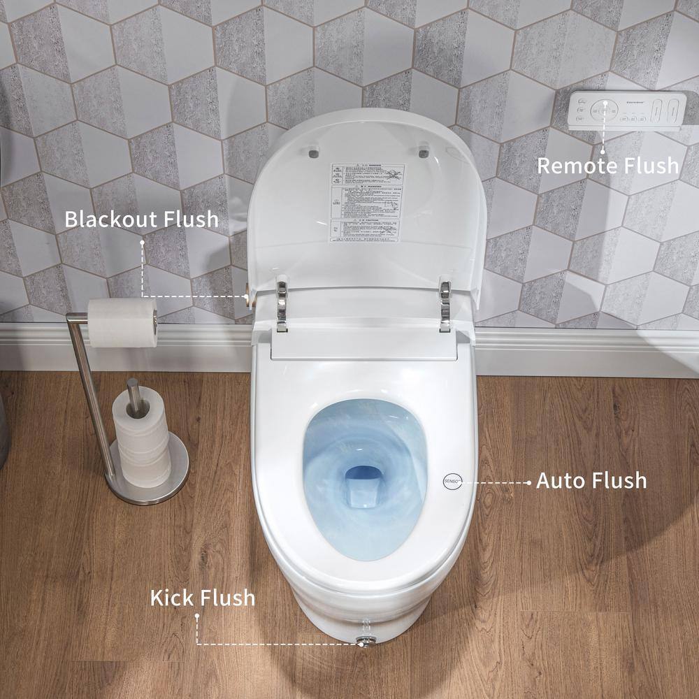 Casta Diva CD-Y070 Smart Tankless Bidet Toilet, Elongated, White, 1.28GPF - Image 8