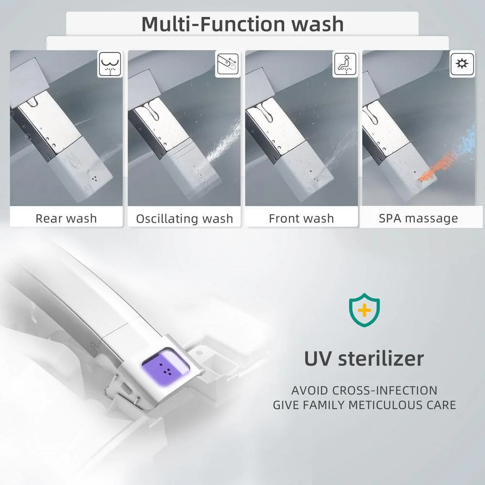 Casta Diva CD-Y070 Smart Tankless Bidet Toilet, Elongated, White, 1.28GPF - Image 9