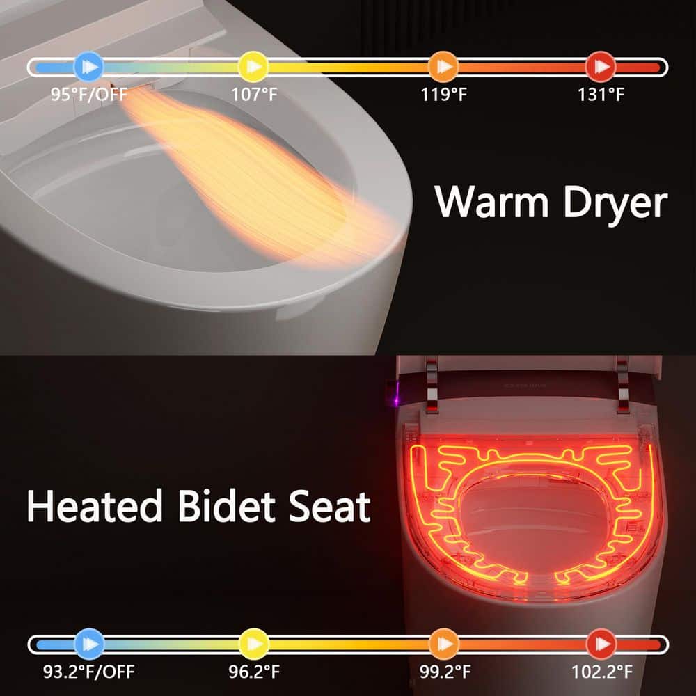 Casta Diva Elongated Electric Bidet Toilet with Auto Functions - Image 10