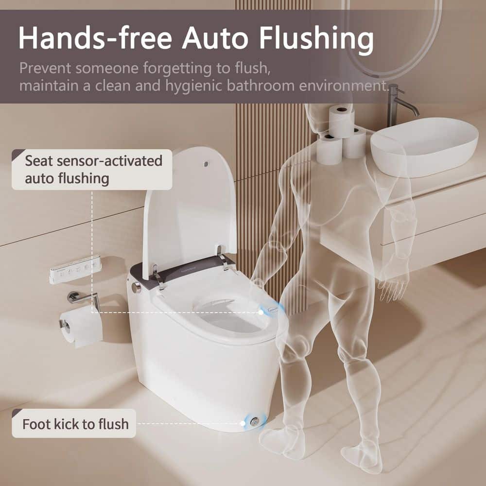 Casta Diva Elongated Electric Bidet Toilet with Auto Functions - Image 5