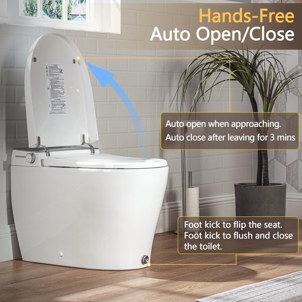 Casta Diva Elongated Electric Smart Bidet Toilet 1.06GPF with Heated Seat and Foot Sensor - Image 2