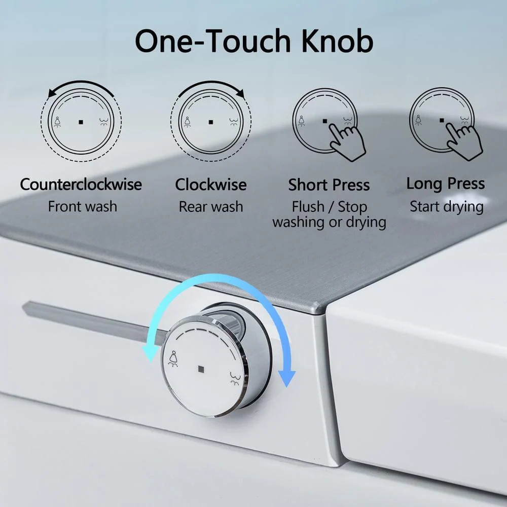 Casta Diva Elongated Electric Smart Bidet Toilet 1.06GPF with Heated Seat and Foot Sensor - Image 6