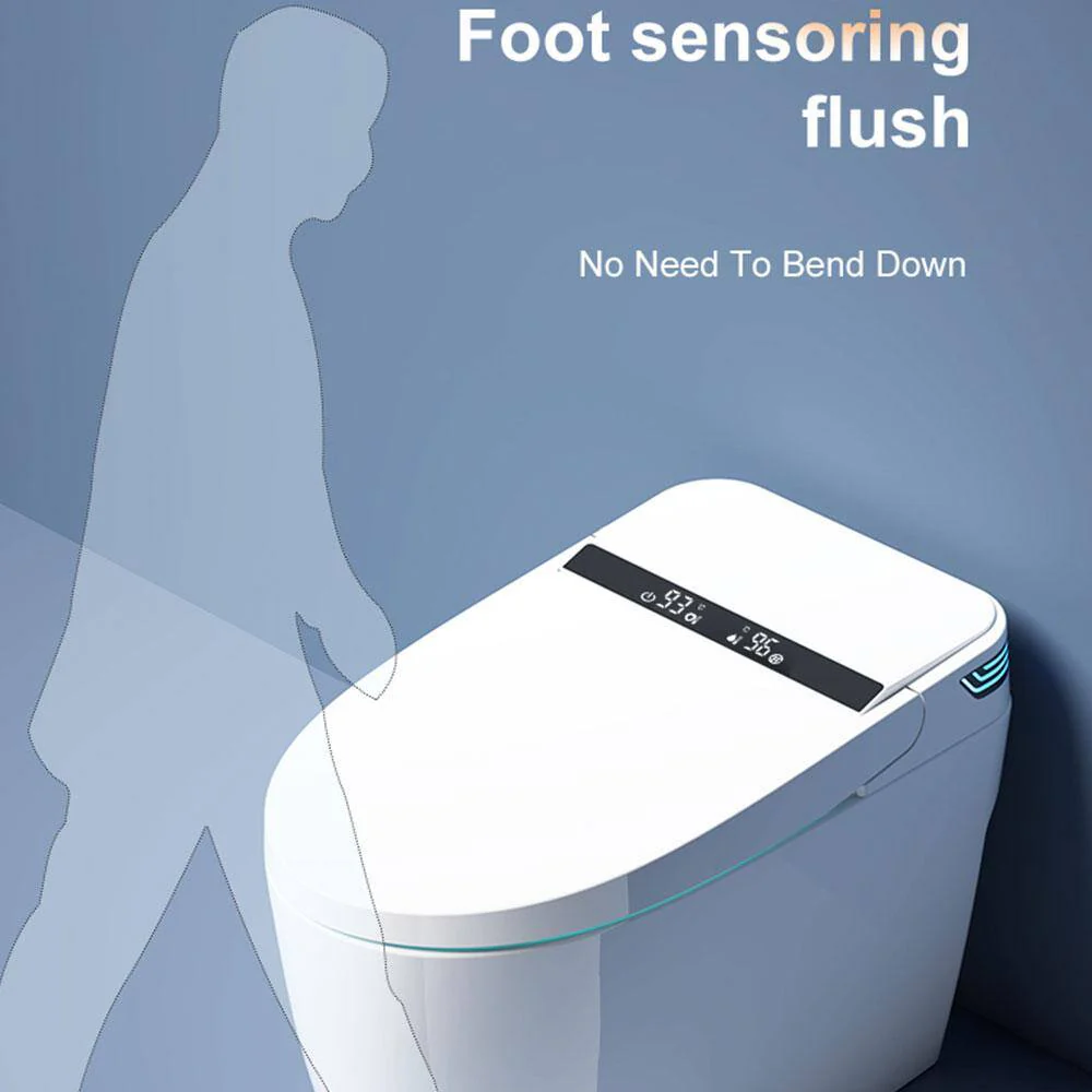 Elongated Smart Dual Flush Bidet Toilet with Heated Seat & Auto Functions in White - Image 5