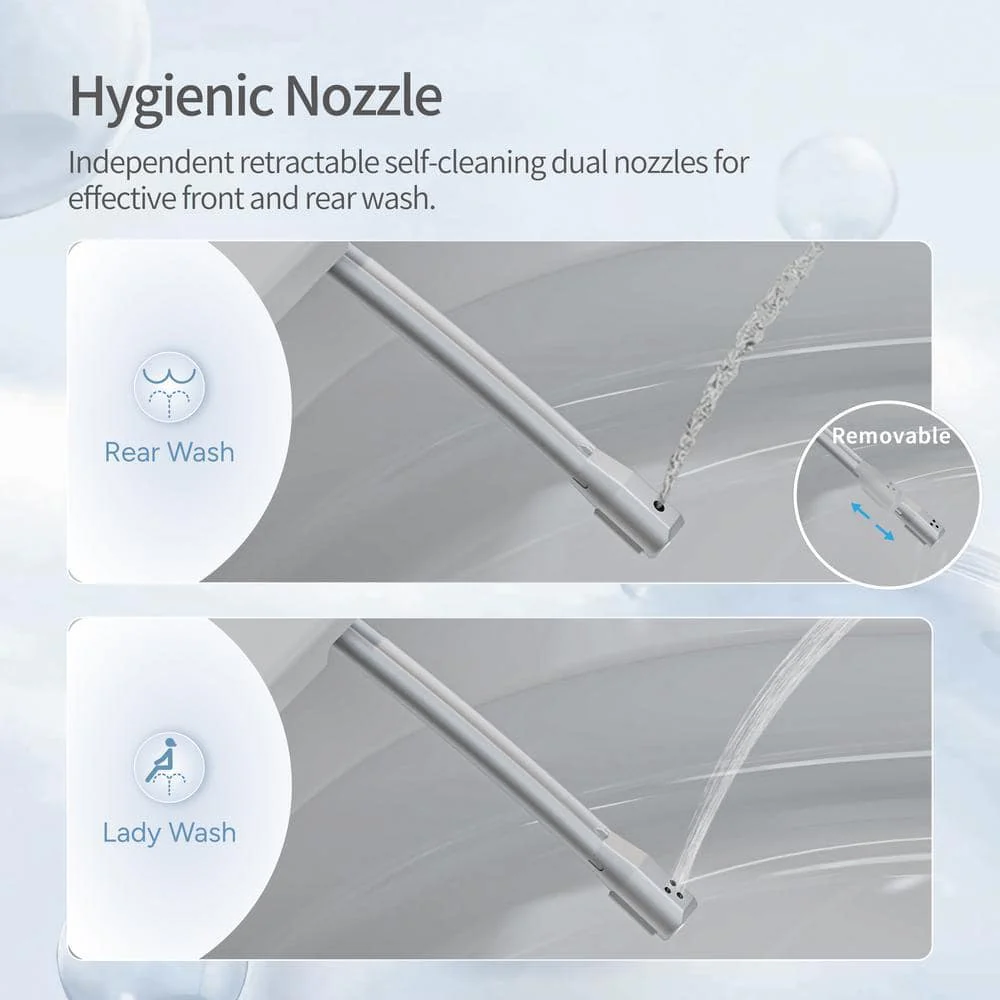 Casta Diva Elongated Non-Electric Bidet Toilet with 1.0 GPF, Rear & Front Wash - Image 10