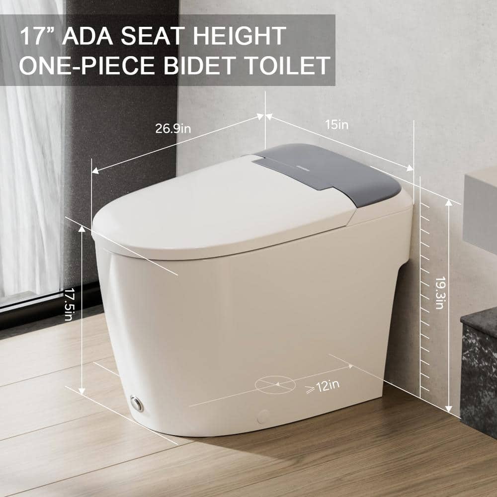 Casta Diva Elongated Non-Electric Bidet Toilet with 1.0 GPF, Rear & Front Wash - Image 2