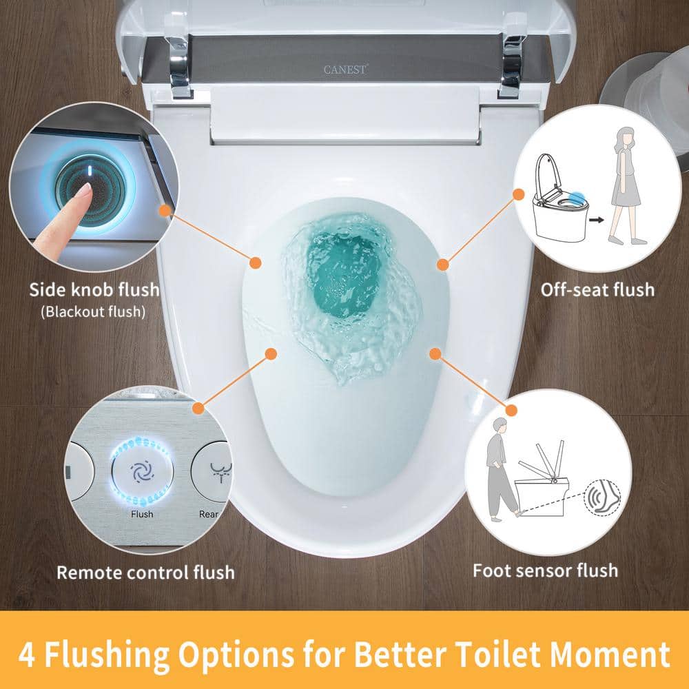 Casta Diva Smart Bidet Toilet with Auto Dual Flush & Night Light - Image 6