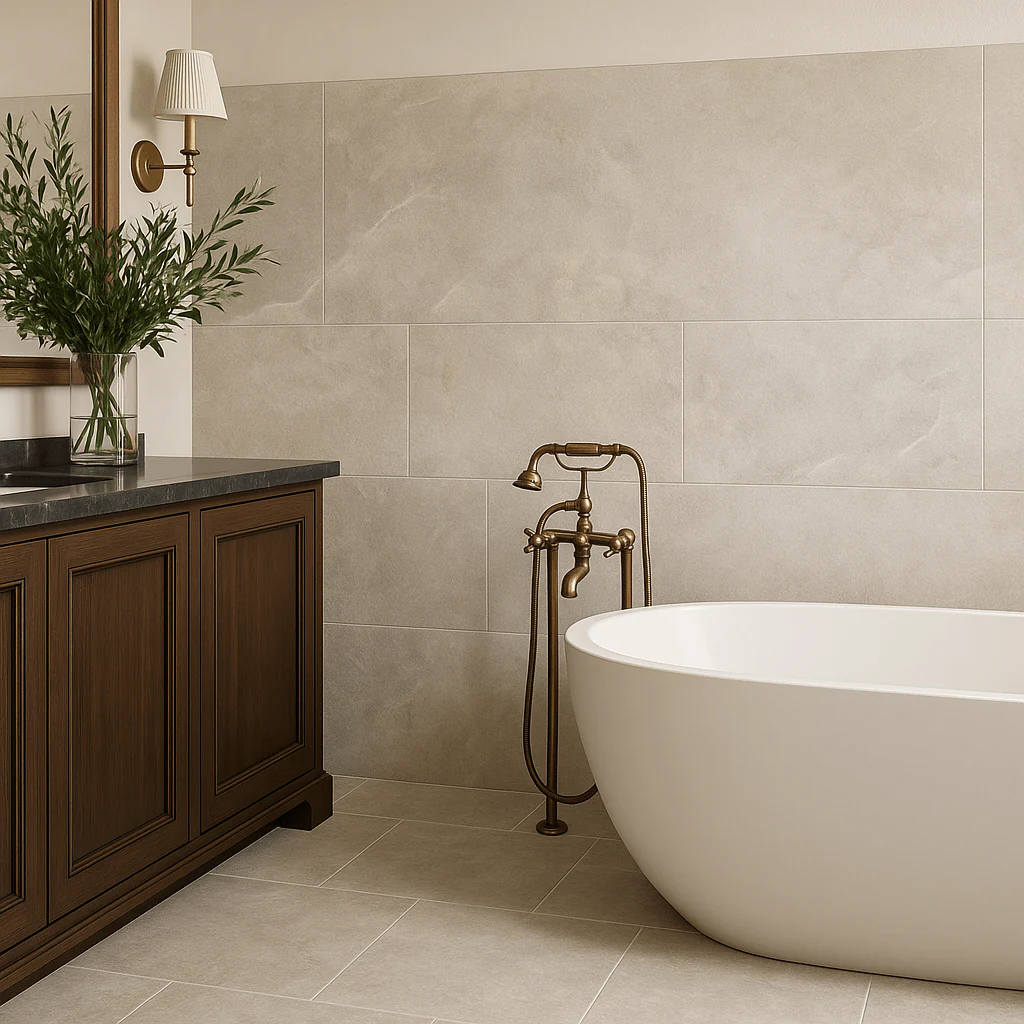 Castille Vienna Pearl Porcelain Tile - 17 x 26 Matte Finish, Durable and Waterproof - Image 3
