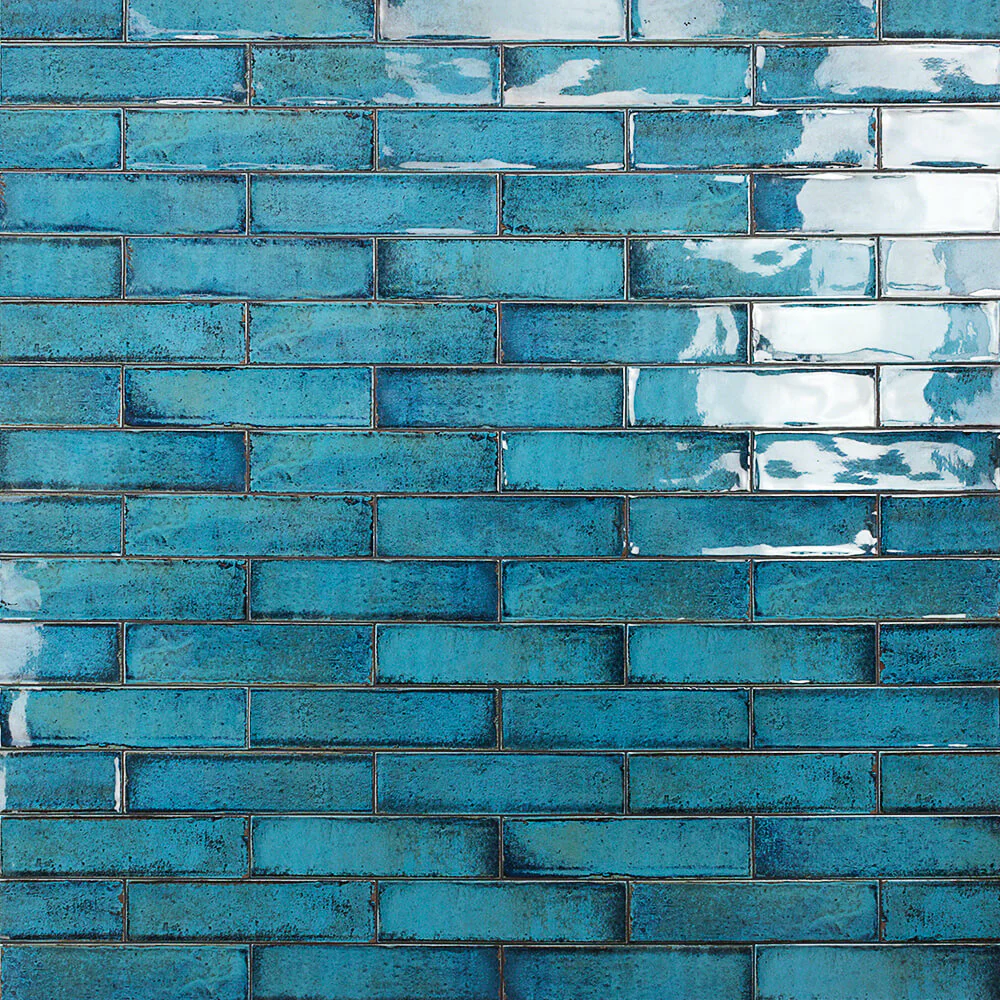 Castle Denim Blue 3x12 Polished Ceramic Subway Tile - Lux Tile - Image 2