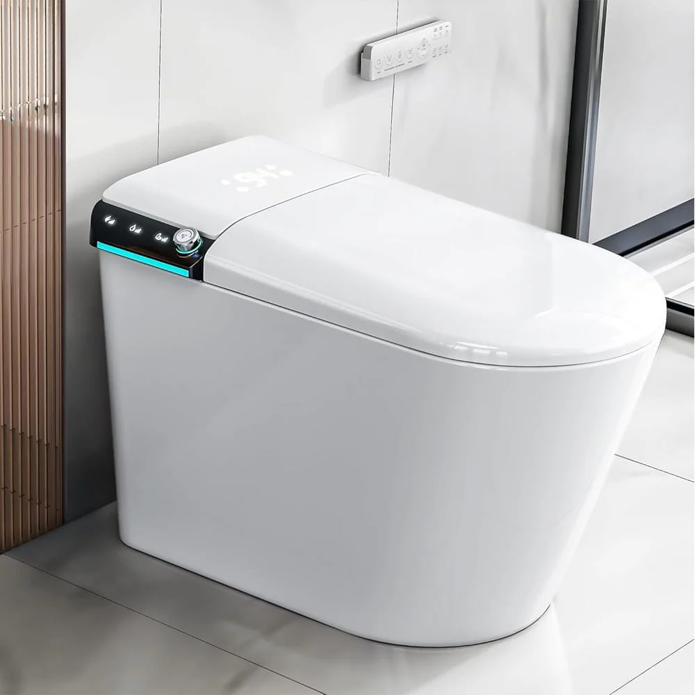 CATALINA 1.28 GPF Smart Bidet Toilet in Gloss White with Heated Seat & Air Dryer - Image 3