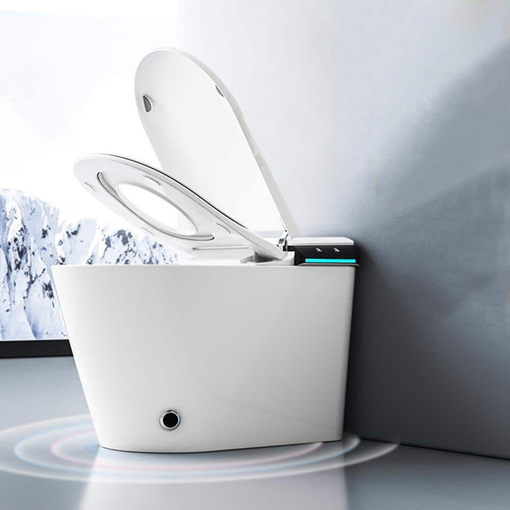 CATALINA 1.28 GPF Smart Bidet Toilet in Gloss White with Heated Seat & Air Dryer - Image 6