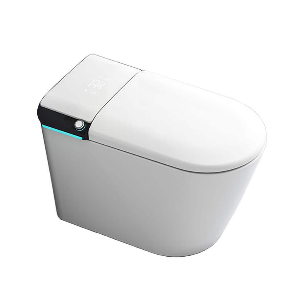 CATALINA 1.28 GPF Smart Bidet Toilet with Auto Open/Close Lid, Gloss White