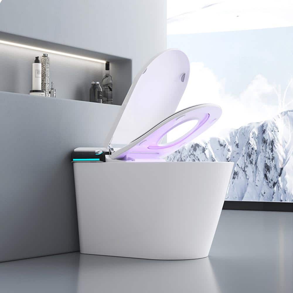 CATALINA 1.28 GPF Smart Bidet Toilet with Auto Open/Close Lid, Gloss White - Image 2