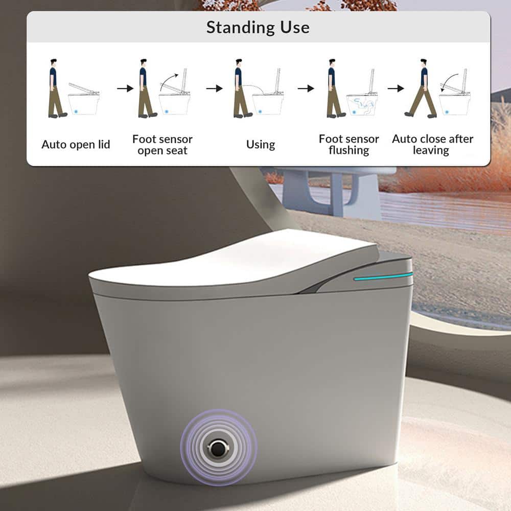 CATALINA 1.28GPF Smart Bidet Toilet with Heated Seat and LED Display - Image 7