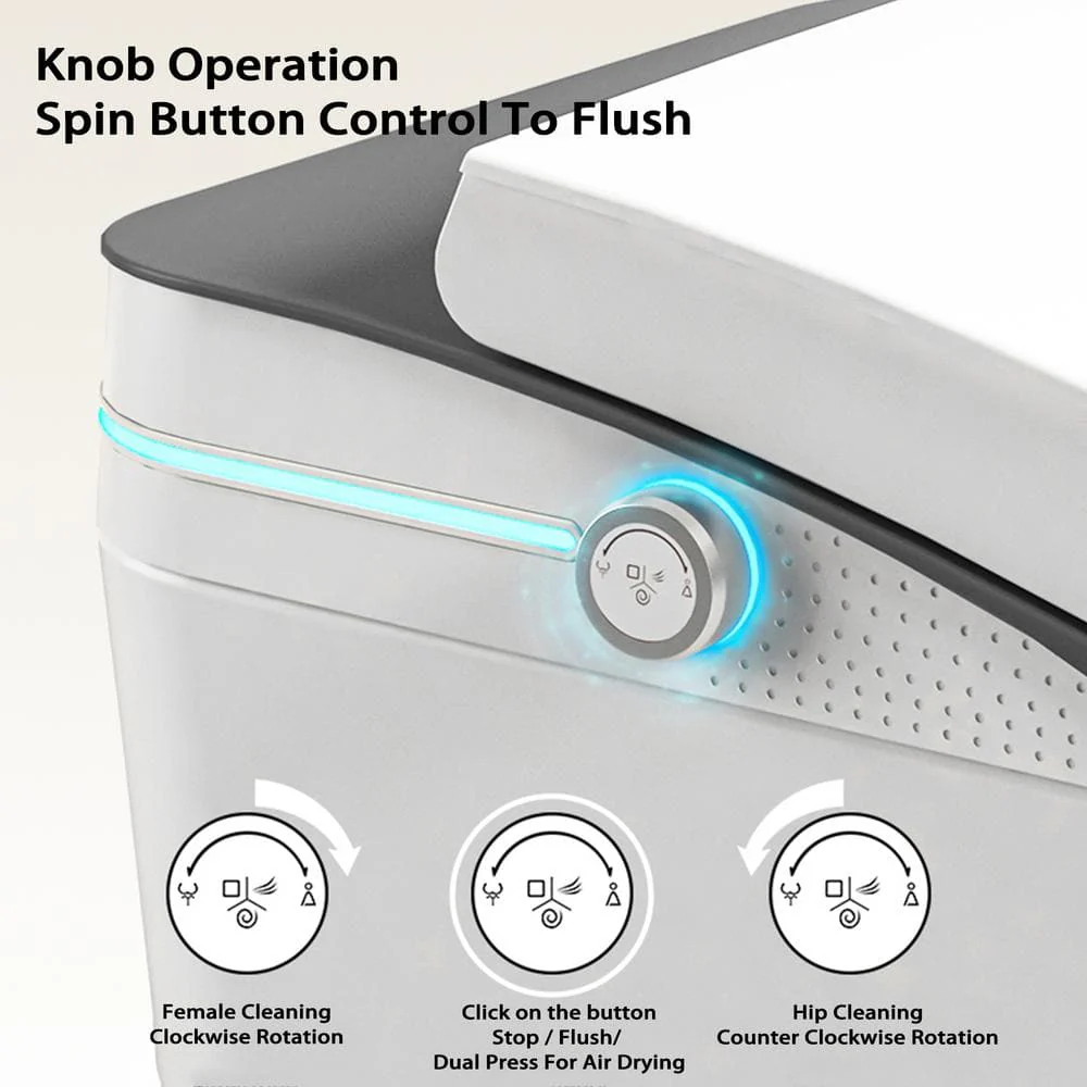 CATALINA 1.28GPF Smart Bidet Toilet with Heated Seat and LED Display - Image 9