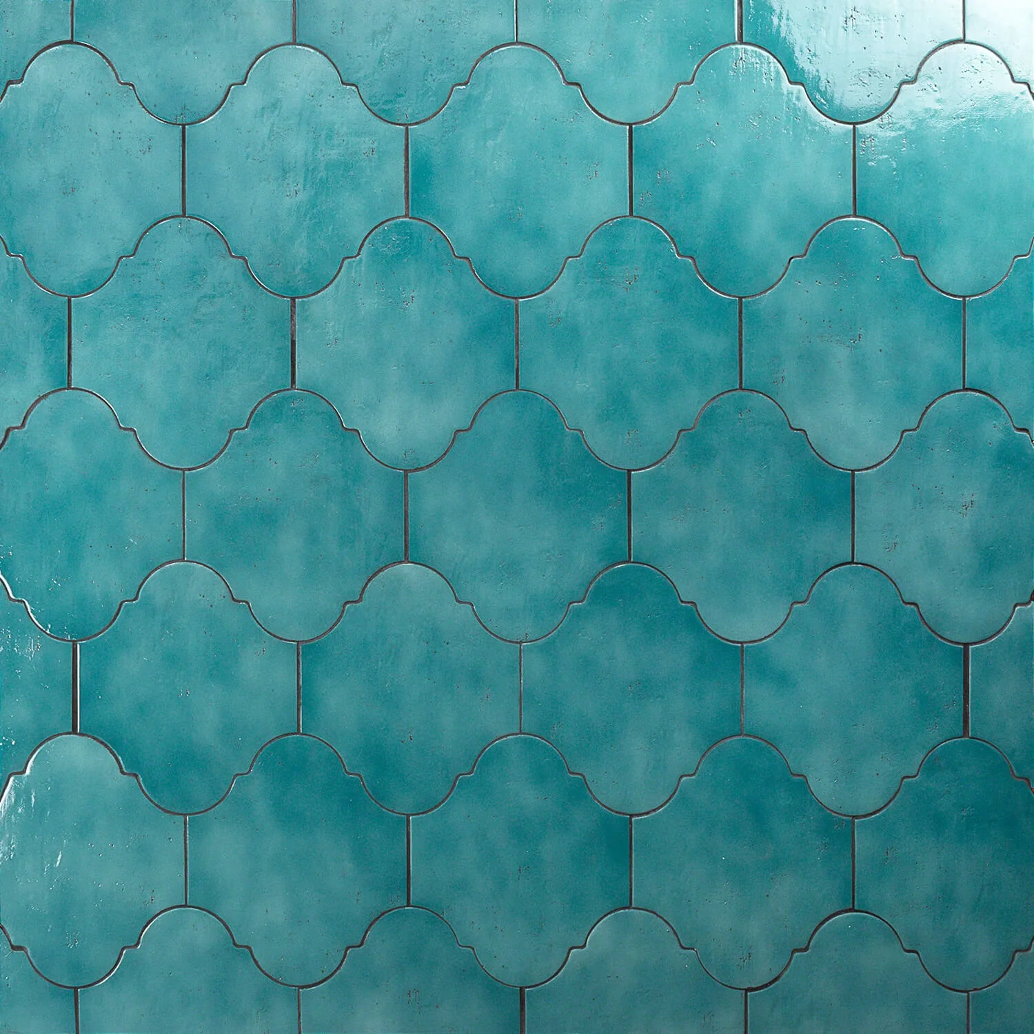 Cavallo Fiji Blue 8x10 Arabesque Glossy Porcelain Tile - Lux Tile - Image 2