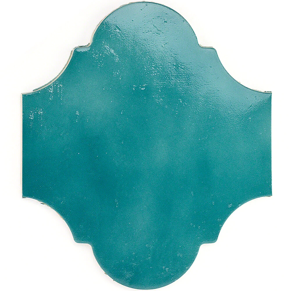 Cavallo Fiji Blue 8x10 Arabesque Glossy Porcelain Tile - Lux Tile - Image 3