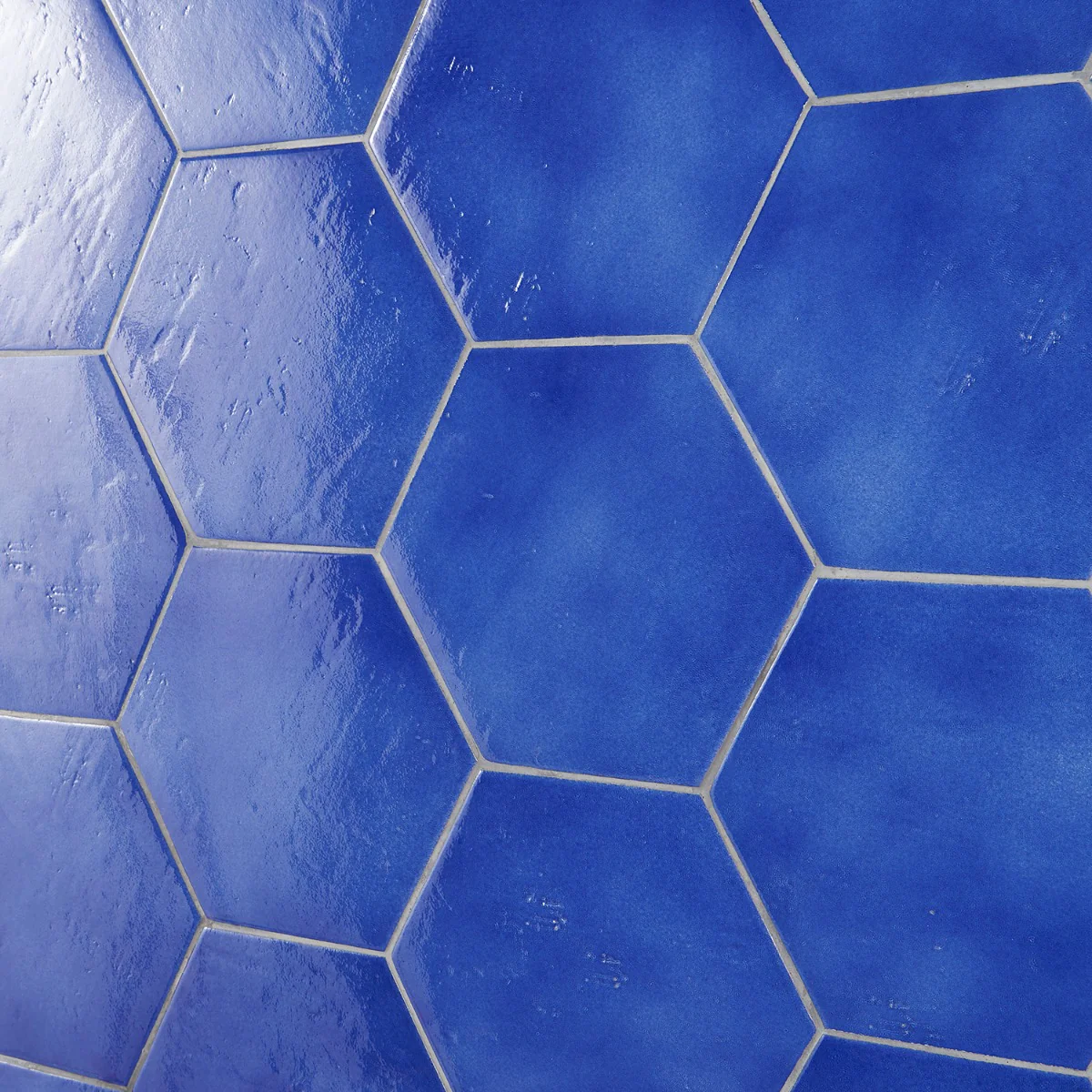 Cavallo Poseidon Blue 7" Hexagon Glossy Porcelain Tile - Lux Tile - Image 7